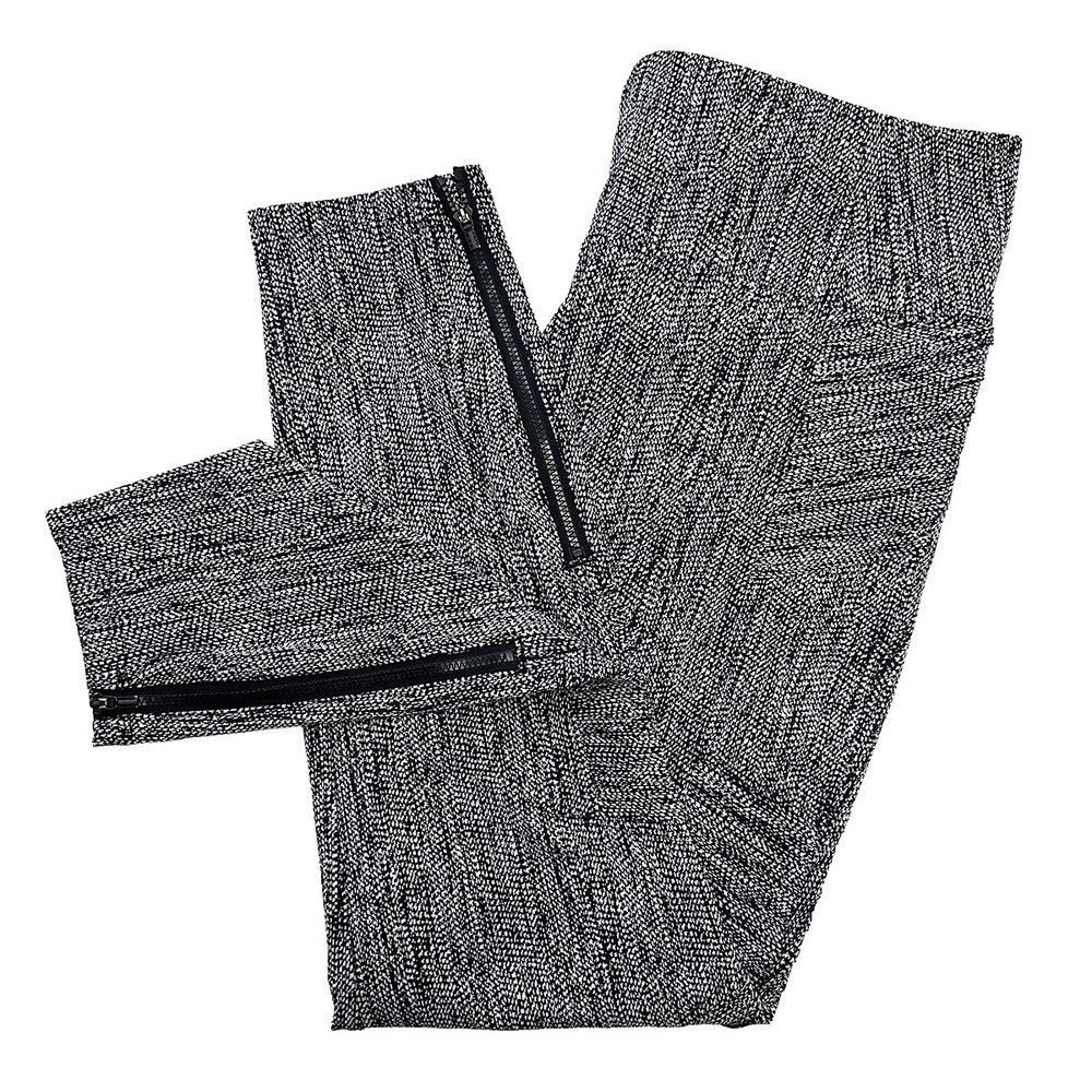 ATHLETA Delancey‎ Textured Moto Tight • Large • black, white